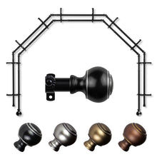 Load image into Gallery viewer, Jaylin 13/16" 5-Sided Double Bay Curtain Rod