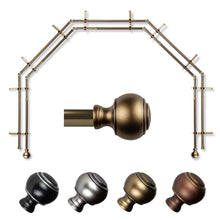 Load image into Gallery viewer, Jaylin 13/16" 5-Sided Double Bay Curtain Rod