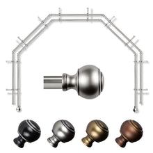 Load image into Gallery viewer, Jaylin 13/16" 5-Sided Double Bay Curtain Rod