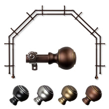 Load image into Gallery viewer, Jaylin 13/16" 5-Sided Double Bay Curtain Rod