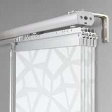 Load image into Gallery viewer, Shattered 5-Panel Single Rail Panel Track Extendable 40"-70"W, Panel width 15.75" - 50% LIGHT-FILTERING