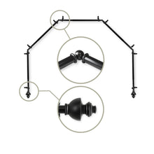 Load image into Gallery viewer, Dynasty 13/16" 5-Sided Bay Curtain Rod