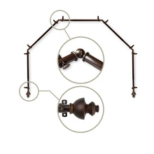 Load image into Gallery viewer, Dynasty 13/16" 5-Sided Bay Curtain Rod