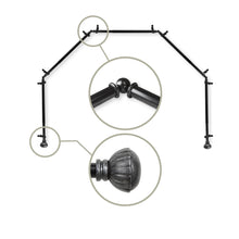 Load image into Gallery viewer, Magnolia 13/16" 5-Sided Bay Curtain Rod