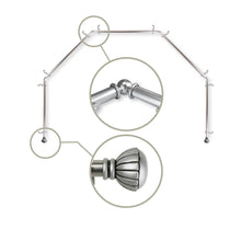 Load image into Gallery viewer, Magnolia 13/16" 5-Sided Bay Curtain Rod