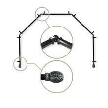 Load image into Gallery viewer, Forest 13/16" 5-Sided Bay Curtain Rod