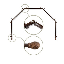 Load image into Gallery viewer, Forest 13/16" 5-Sided Bay Curtain Rod
