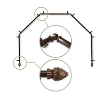 Load image into Gallery viewer, Bud 13/16" 5-Sided Bay Curtain Rod