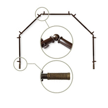 Load image into Gallery viewer, Threaded 13/16" 5-Sided Bay Curtain Rod