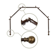 Load image into Gallery viewer, Bonbon 13/16" 5-Sided Bay Curtain Rod