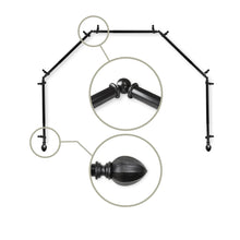 Load image into Gallery viewer, Garnet 13/16" 5-Sided Bay Curtain Rod