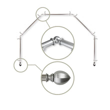 Load image into Gallery viewer, Garnet 13/16" 5-Sided Bay Curtain Rod