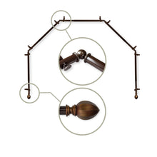 Load image into Gallery viewer, Garnet 13/16" 5-Sided Bay Curtain Rod