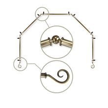 Load image into Gallery viewer, Curl 13/16" 5-Sided Bay Curtain Rod