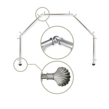 Load image into Gallery viewer, Scallop 13/16" 5-Sided Bay Curtain Rod