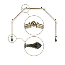 Load image into Gallery viewer, Fin 13/16" 5-Sided Bay Curtain Rod