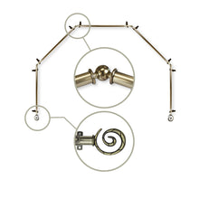 Load image into Gallery viewer, Spiral 13/16" 5-Sided Bay Curtain Rod