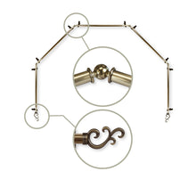 Load image into Gallery viewer, Swan 13/16" 5-Sided Bay Curtain Rod