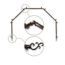 Load image into Gallery viewer, Swan 13/16" 5-Sided Bay Curtain Rod