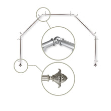 Load image into Gallery viewer, Bloom 13/16" 5-Sided Bay Curtain Rod