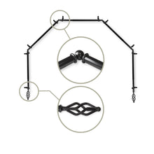 Load image into Gallery viewer, Marquise 13/16" 5-Sided Bay Curtain Rod