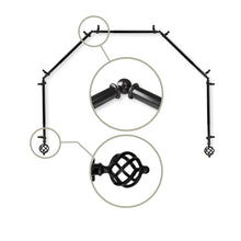 Load image into Gallery viewer, Twist 13/16" 5-Sided Bay Curtain Rod