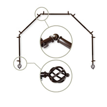 Load image into Gallery viewer, Twist 13/16" 5-Sided Bay Curtain Rod