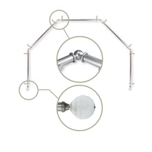 Load image into Gallery viewer, Faceted 13/16" 5-Sided Bay Curtain Rod