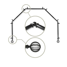 Load image into Gallery viewer, Cage 13/16" 5-Sided Bay Curtain Rod