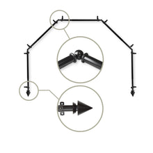 Load image into Gallery viewer, Cone 13/16" 5-Sided Bay Curtain Rod
