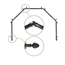 Load image into Gallery viewer, Acorn 13/16" 5-Sided Bay Curtain Rod