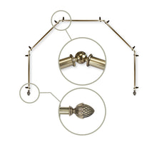 Load image into Gallery viewer, Acorn 13/16" 5-Sided Bay Curtain Rod