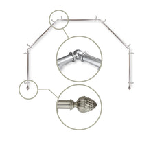 Load image into Gallery viewer, Acorn 13/16" 5-Sided Bay Curtain Rod