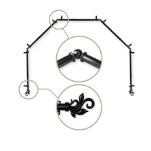Load image into Gallery viewer, Delilah 13/16" 5-Sided Bay Curtain Rod
