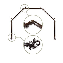 Load image into Gallery viewer, Delilah 13/16" 5-Sided Bay Curtain Rod