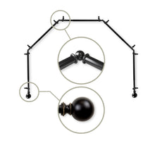 Load image into Gallery viewer, Jordana 13/16" 5-Sided Bay Curtain Rod
