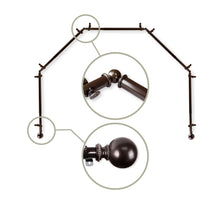 Load image into Gallery viewer, Jordana 13/16" 5-Sided Bay Curtain Rod
