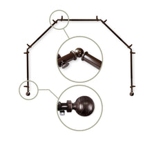 Load image into Gallery viewer, Arman 13/16" 5-Sided Bay Curtain Rod