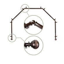 Load image into Gallery viewer, Naomi 13/16" 5-Sided Bay Curtain Rod
