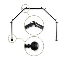 Load image into Gallery viewer, Poise 13/16" 5-Sided Bay Curtain Rod