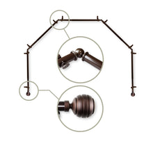 Load image into Gallery viewer, Poise 13/16" 5-Sided Bay Curtain Rod