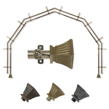 Load image into Gallery viewer, Trumpet 13/16" 6-Sided Double Bay Curtain Rod