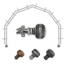 Load image into Gallery viewer, Ornament 13/16" 6-Sided Double Bay Curtain Rod