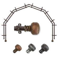 Load image into Gallery viewer, Ornament 13/16" 6-Sided Double Bay Curtain Rod