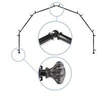 Load image into Gallery viewer, Flair 13/16" 6-Sided Bay Curtain Rod