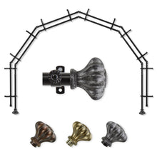Load image into Gallery viewer, Flair 13/16" 6-Sided Double Bay Curtain Rod
