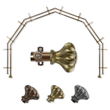 Load image into Gallery viewer, Flair 13/16" 6-Sided Double Bay Curtain Rod