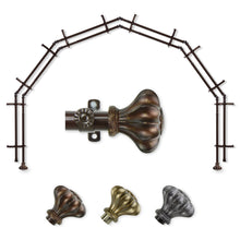 Load image into Gallery viewer, Flair 13/16" 6-Sided Double Bay Curtain Rod