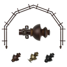 Load image into Gallery viewer, Dynasty 13/16" 6-Sided Double Bay Curtain Rod