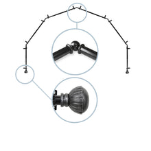 Load image into Gallery viewer, Magnolia 13/16" 6-Sided Bay Curtain Rod